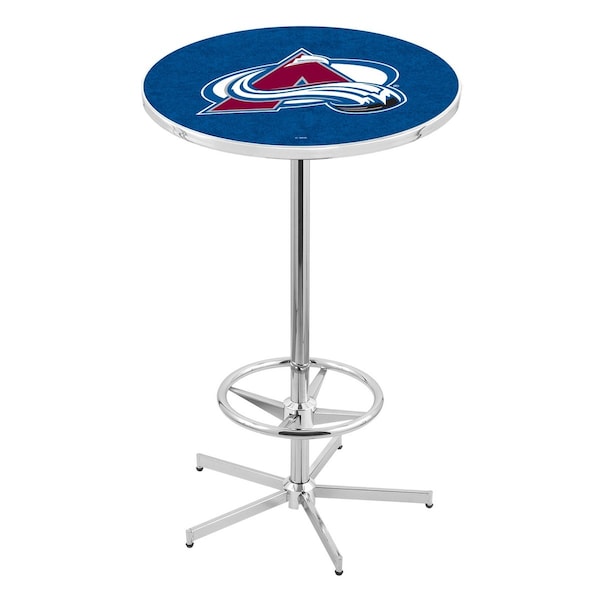 42" Chrome Colorado Avalanche Pub Table